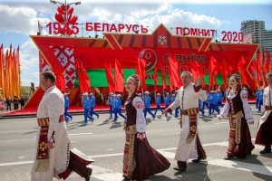 На параде в Минске 9 мая 2020 г. (фото: belta.by)