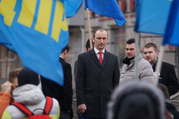 Михаил Марченко на митинге ЛДПР 23 февраля 2015 г.